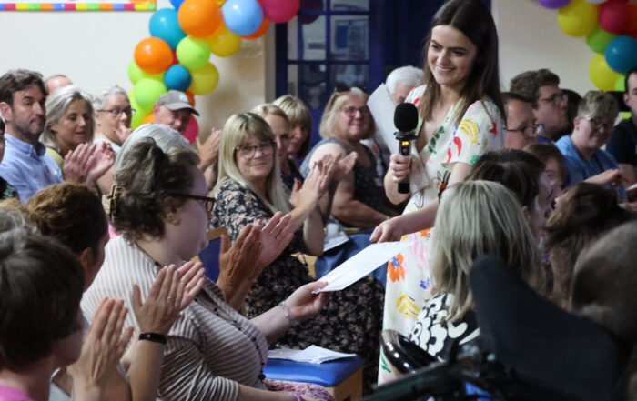 Grafton Celebration - handing out certificates